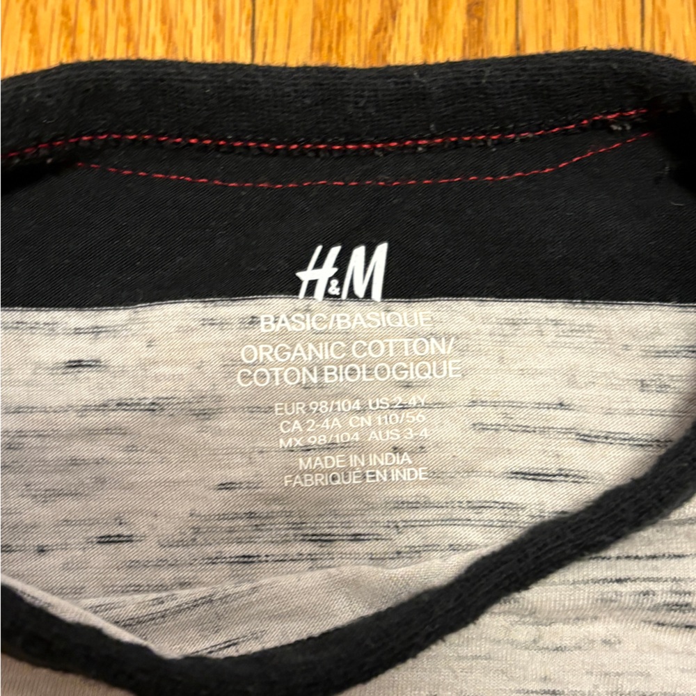 4/$20 Like new H&M long sleeve soft organic cotton sir 2-4Y - Picture 2 of 2
